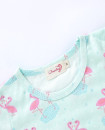 Pajama Set 2Y-7Y Organic Cotton O-neck Super Soft And Breathable Flamingo HY6001-5